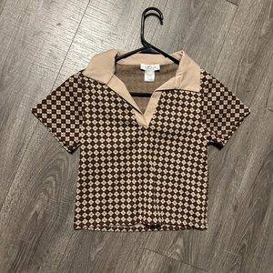 Diamond print top. Size Small.